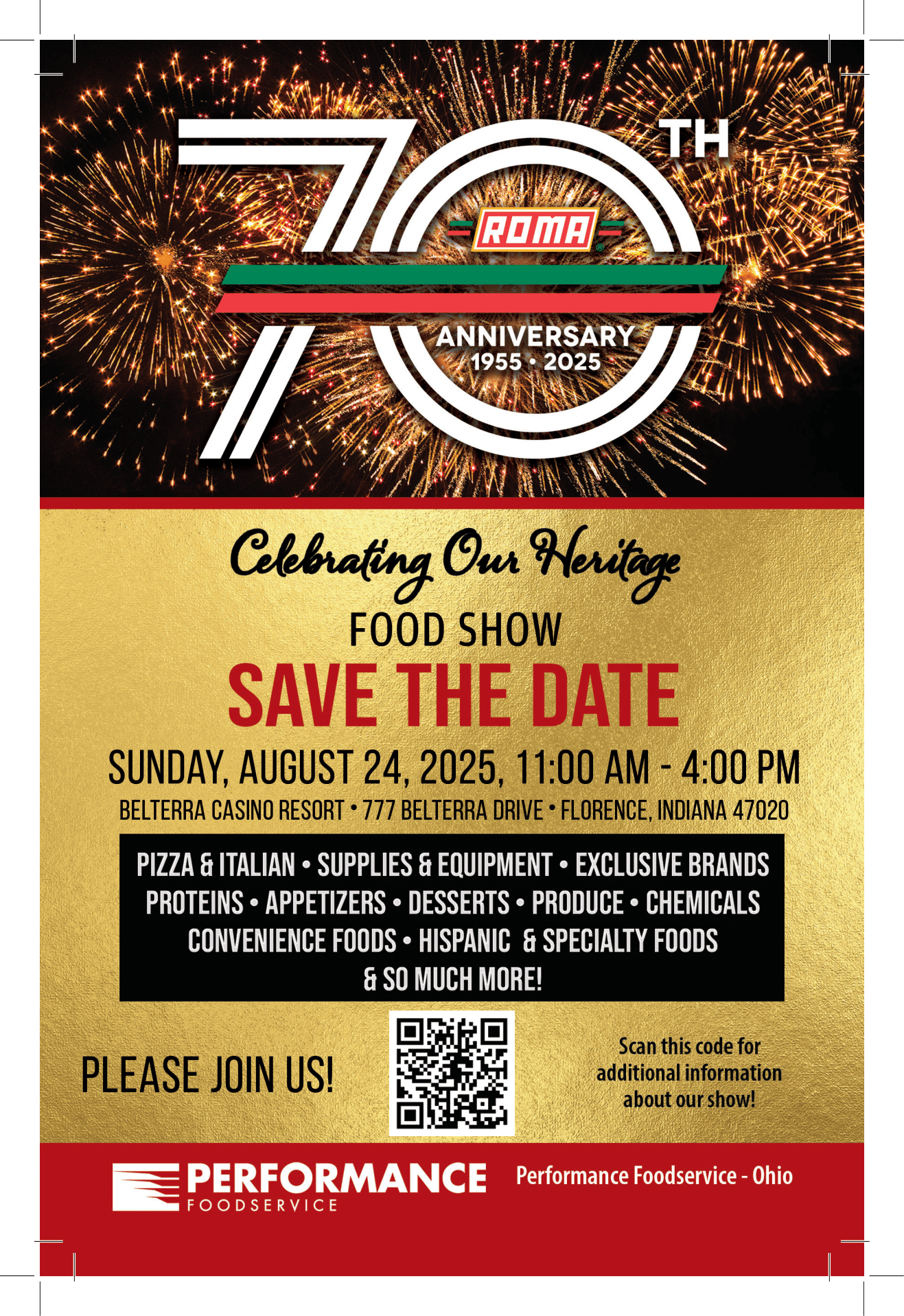 2025 Food Show Invitation Front